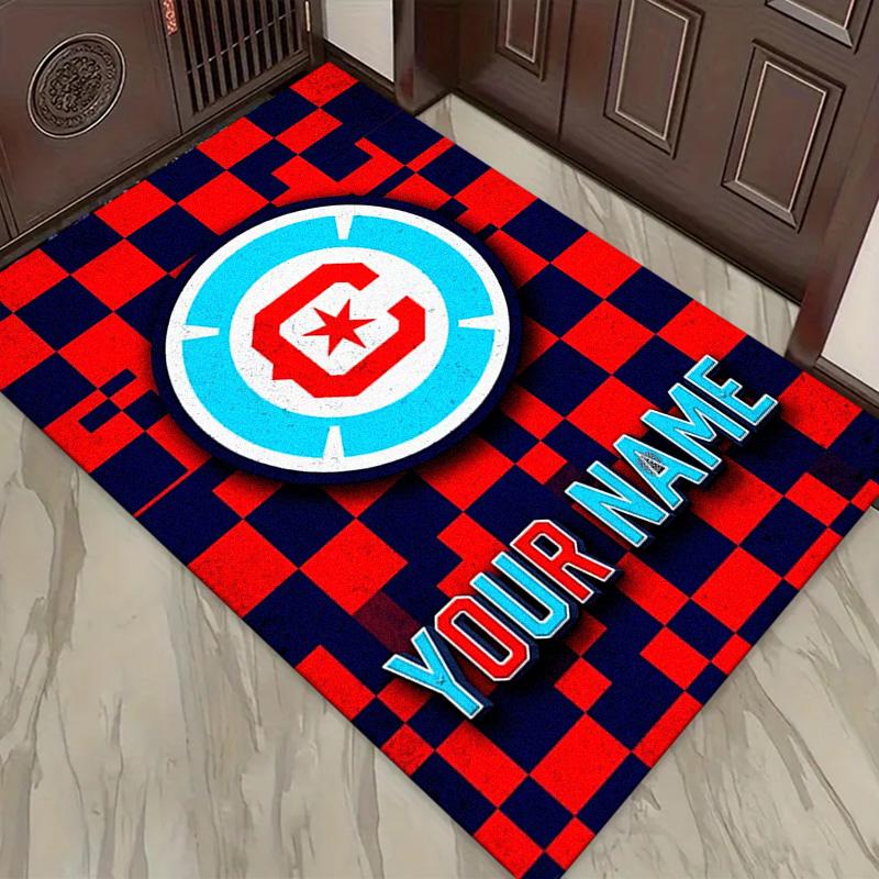 Name Custom Chicago Fire Carpet Rug for Living Room Bedroom Home Sofa Decoration,Kids play Non-slip Floor Mat