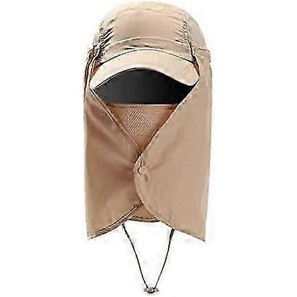Hat Sun Fishing Cap Beach Wide Cover Face Anti-UV Sun Protection Foldable Cycling Quick Dry Waterproof Men Women for Hunting Camping Hiking Climbing