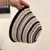 Spring and Summer Knitted Bucket Hat Color Matching Shows the Face Small Seaside Vacation Sunshade Anti-sun Hat Bucket Hat Tide