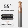 65 HRC Tungsten Carbide 2 Flute Ball Nose End Mill CNC Milling Cutter R0 5 R1 2 2 53 4 5 6mm