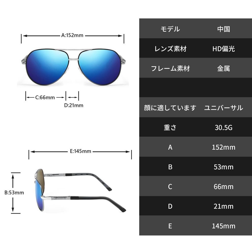 FEISEDY Polarized Large Teardrop Classic Metal UV400 for B1052 Men's Sunglasses, Pattern, Design, Frame, Protection, Driving,