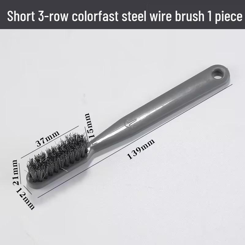 Steel Wire Brushes with Wooden Handle for Rust Removal and Polishing, Suitable for Antique Play and King Kong Bodhi Walnut Cleaning.