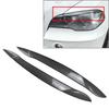 Paire Sourcils de Phare Paupières de Phare Style Maléfique Autocollants Aspect Carbone/Noir Brillant Pour BMW X5 E70 2008-2013