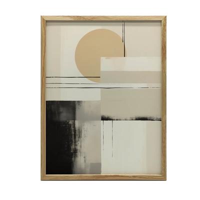 Harmony of Neutrality Harmony of Neutrality, 30X40 Cm, Dark Brown Wooden Frame, 230 Gsm Matte Paper