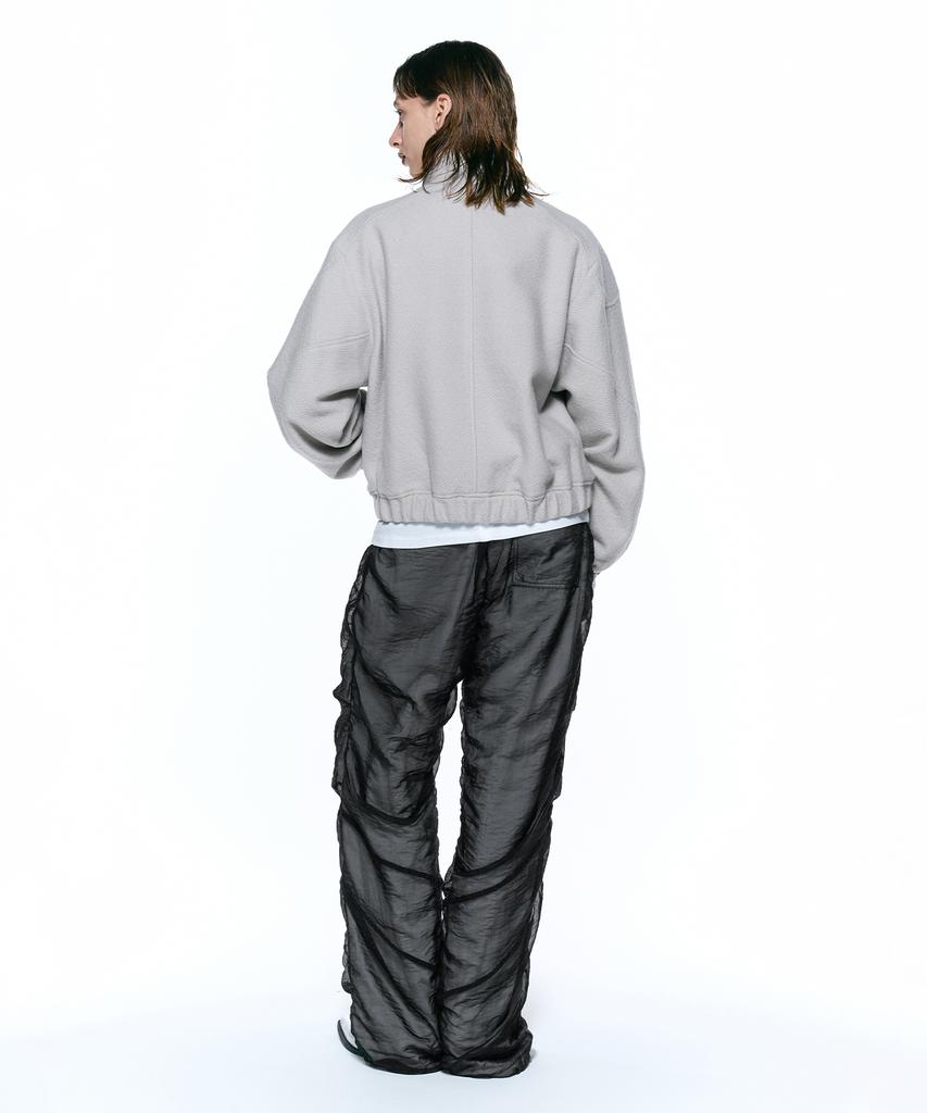 Insilence Women Textured Wool Blouson Light Grey