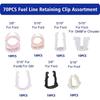 70Pcs/set  Fuel Line Retainer Clip Assortment Universal Fuel Line Retainer Clip Kit For Ford Car Accessory