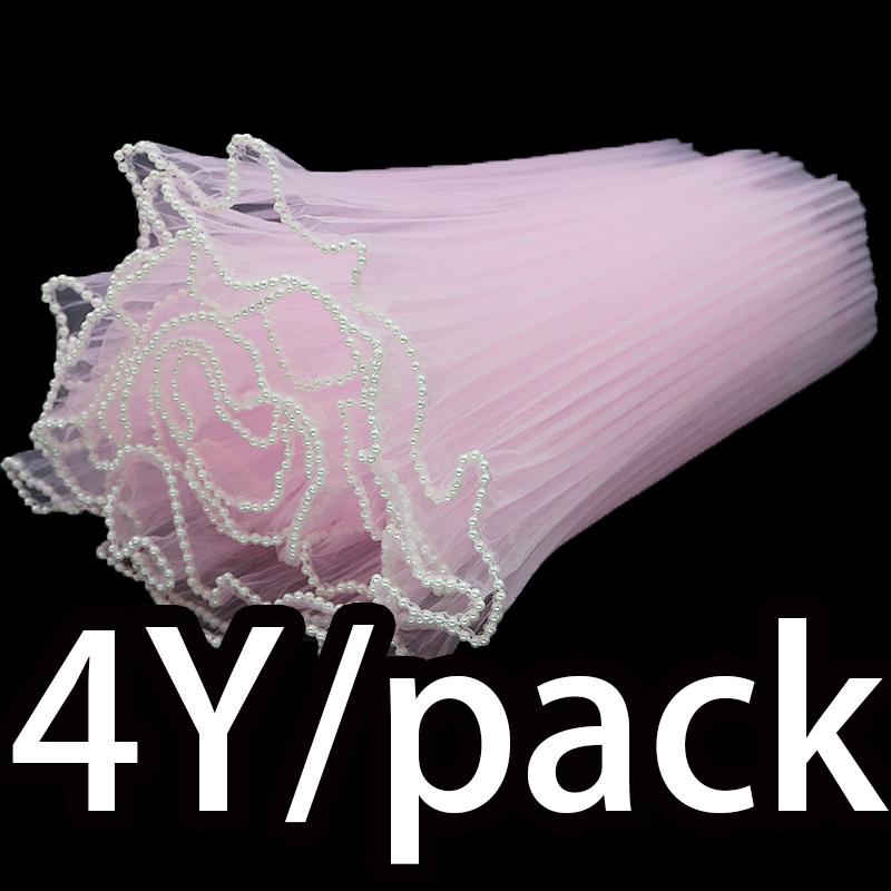 

(4 Yards/bag) 28cm Wave Yarn Pearl Edge Yarn Valentine s Day Gift Flower Packaging Material Wedding Decoration Lace Handmade DIY 28cm светло-розовый