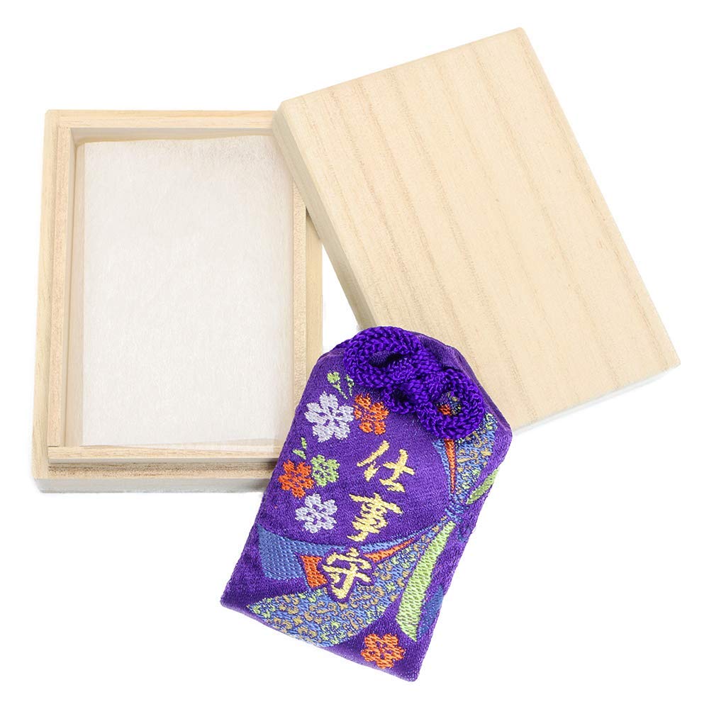 Career luck in a paulownia wood Blessed and purified at a charm, purple, box. shrine.