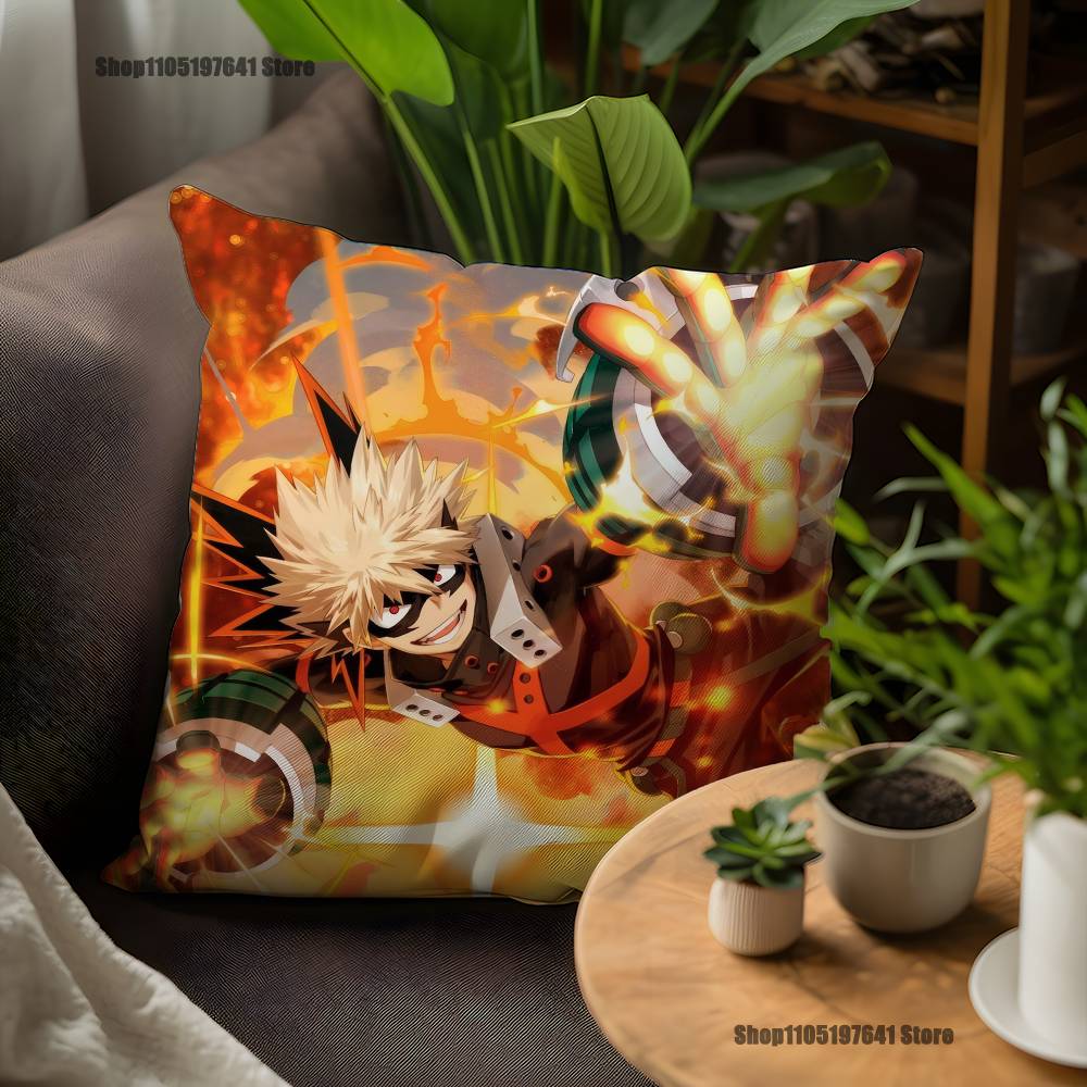 H-Hero Katsuki B-Bakugos Pillow Case For Sofa Decor Car Office Room Printing Cushion Cover Decorations And Protector