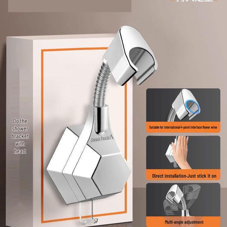 Adjustable Punch-Free Suction Cup Shower Head Holder - Secure & Versatile Bathroom Solution