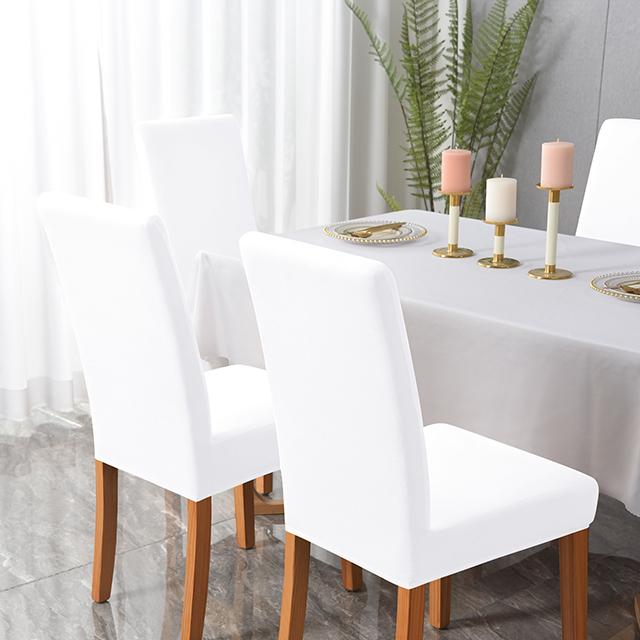 

1/2/4/6 шт., однотонные чехлы на стулья, эластичные чехлы из спандекса, чехлы на стулья для столовой, кухни, свадебного банкета, отеля 1-Pcs белый