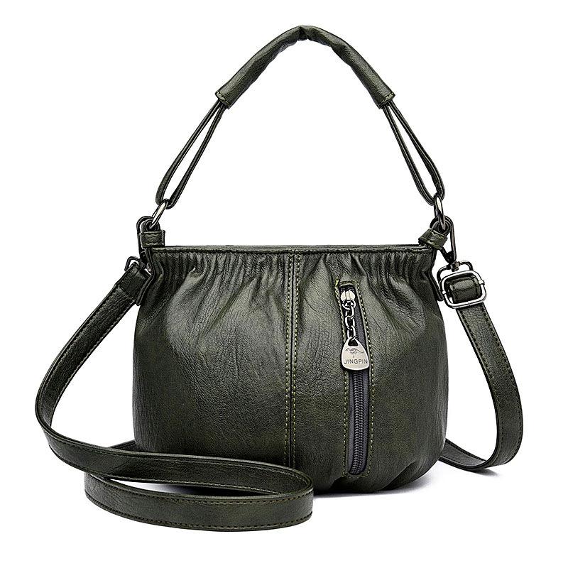Ruffled Bag Women's Large Capacity Handbag, Simple Shoulder Bag for Women, Crossbody Bag