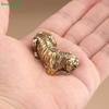 Mini Brass Tiger Figurine, Vintage Solid Brass Crouching Tiger Ornament for Desk Decor & Handheld Play