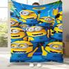 Cute Minions cartoon Flannel Blanket,Ultra Soft Warm Plush Throw for Home Bedroom Bed Sofa Cover Camping Picnic gift kids