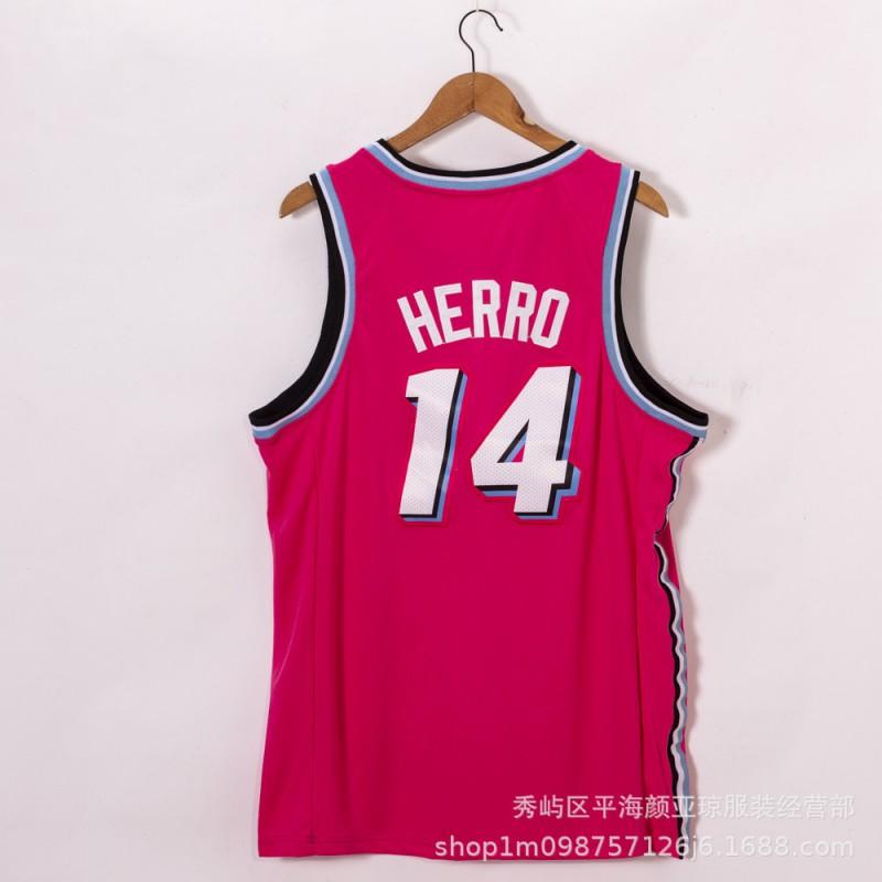 Miami Heat 14 Tyler Herro Bordado Camisa de Basquete Masculino Feminino Respirável Performance Sportswear Outono