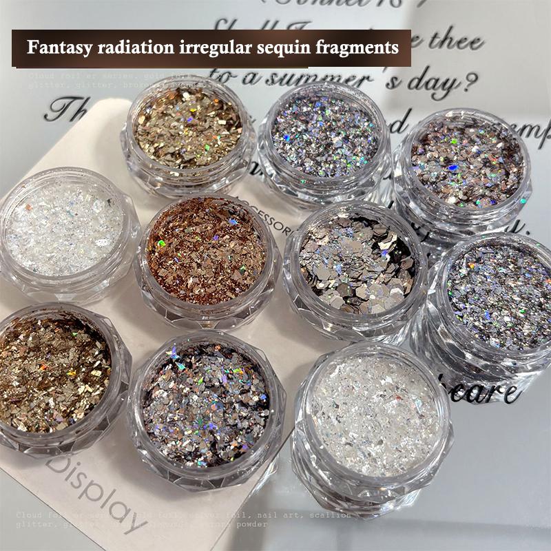 1Box Mini Sparkling Star Nail Glitter Sparkling Pentagram Nail Decoration Nail Salon Design Accessories DIY Nail Art Design