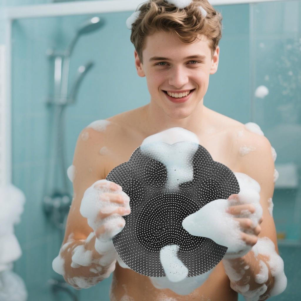 Shower Foot Brush, Shower Brush, Bath Massage Pad With Anti-slip Suction Cup, Body Brush For Cleaning The Back, Elbows And Feet