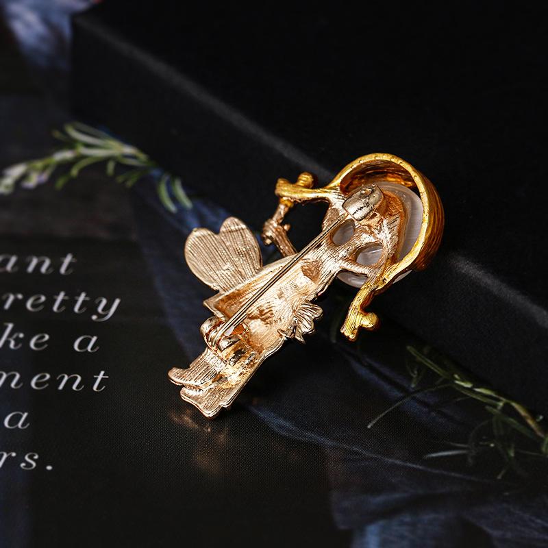 Opal Villain Personalized Brooch Creative Accessories Niche Design Pin Versatile Shirt Japanese and Korean Trend Jewelry