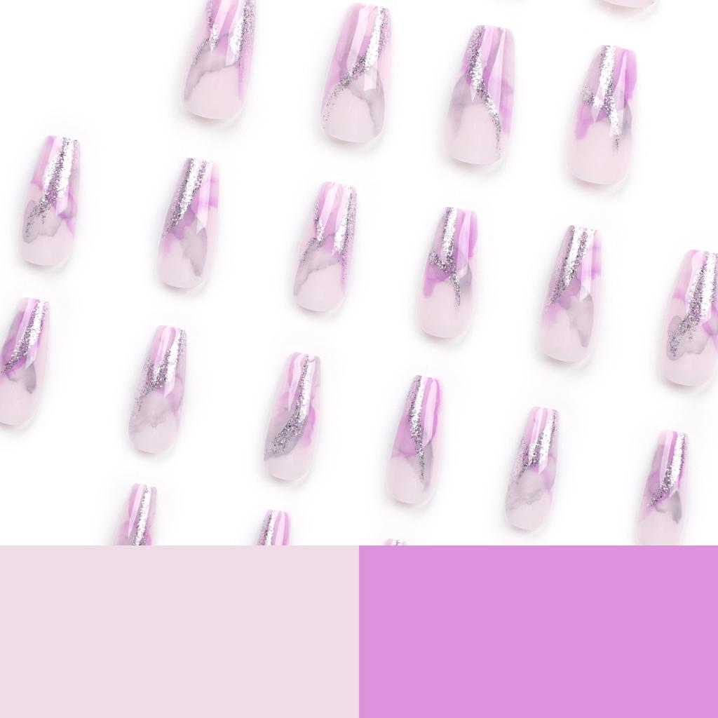 24 Pieces Glitter Nail Nail Art Special Nail Film Smudge Watercolor Nail Nail Sticker Nail Art Film Fake Nail