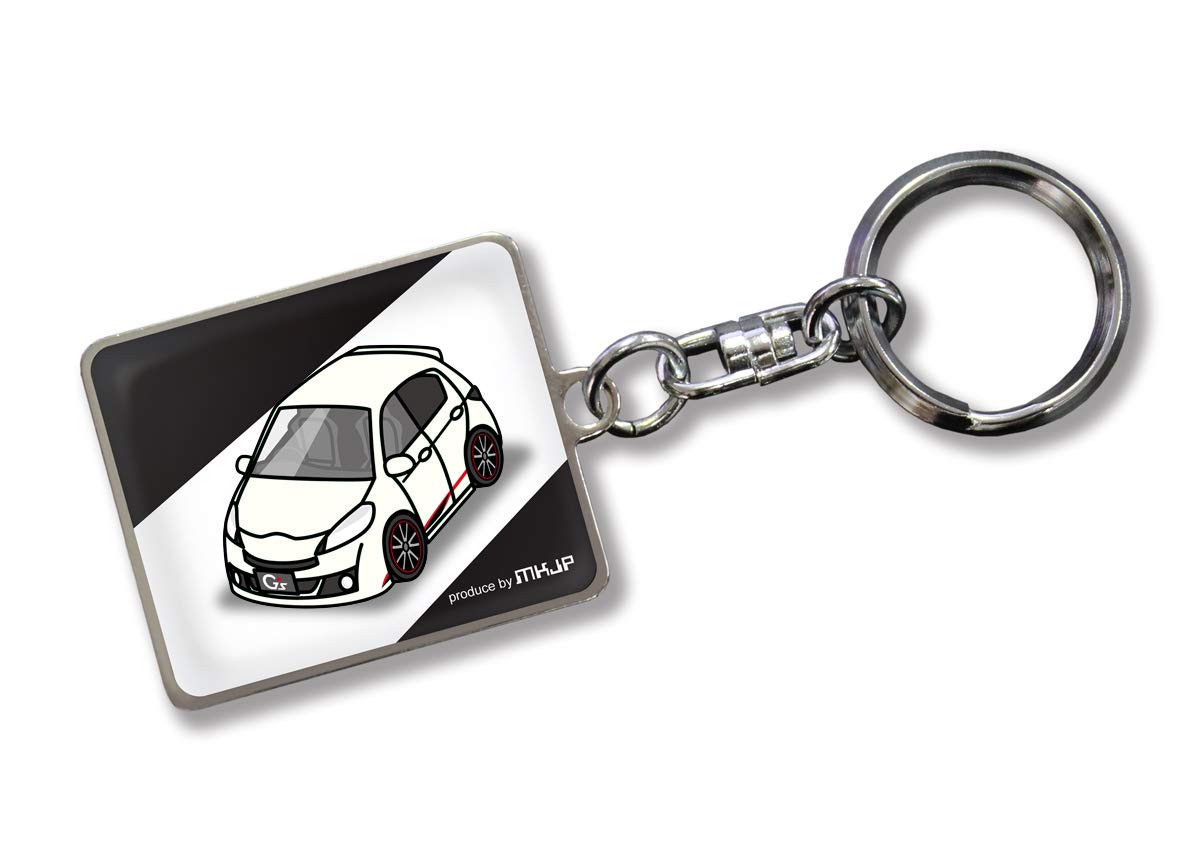 

MKJP Custom Keychain Toyota Vitz RS NSP131 Black Car White G s Base Color