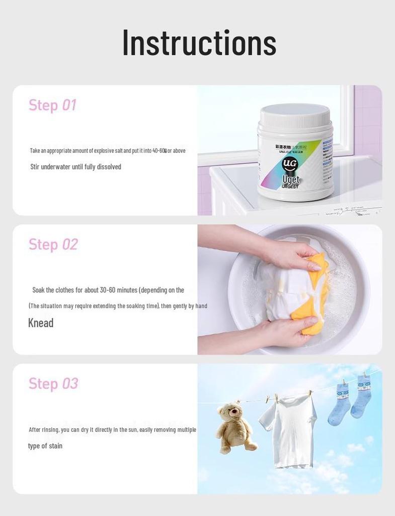 Jieshi Brightening Bleach Powder - Baby & Infant Stain Remover