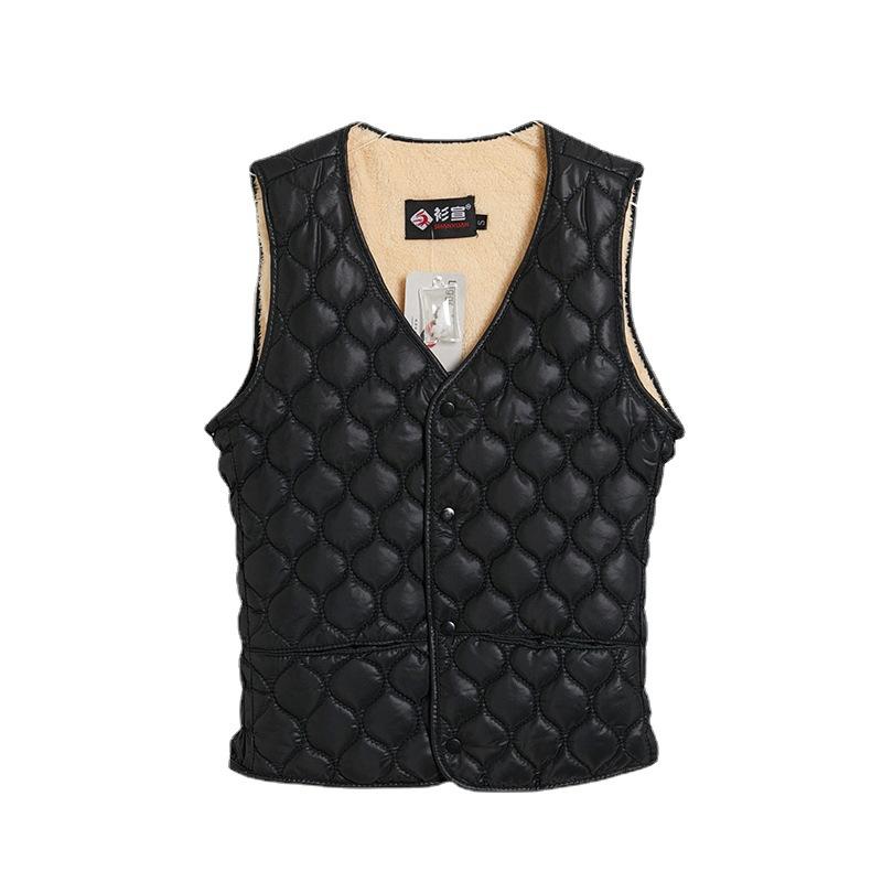 Women's Cotton Padded Vest Cotton Undershirt Women's Models In The Fall and Winter In The Elderly Vest Short Section Wool Vests Fashionable and Warm