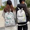 Schoolbag new schoolbag large capacity backpack graffiti printing Korean version high school student trend backpack leisure student backpack