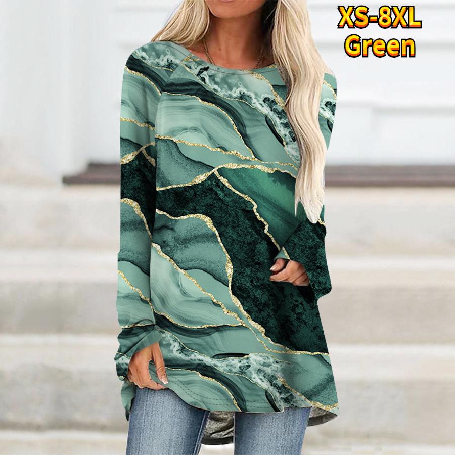 Женская футболка с абстрактным рисунком в полоску Футболки с принтом Женская модная — фото 11