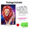 Majestic Lion Pearl Kit 5D DIY Rhinestone Art Craft for Home Desktop Decoration Relaxing Handmade Gift