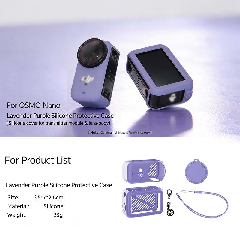 Silicone Protective Case For Osmo Nano Thumb Camera Anti Drop Dust Proof Soft Cover Lens Protector Shell Multi Color Camera