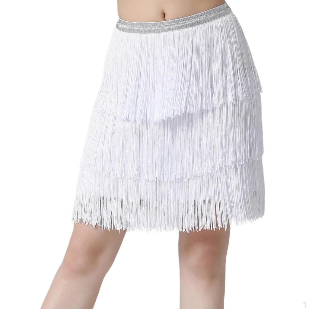 Elegant Women's Latin Dance Skirt, Waistband for Club Costume Accessories Ballroom