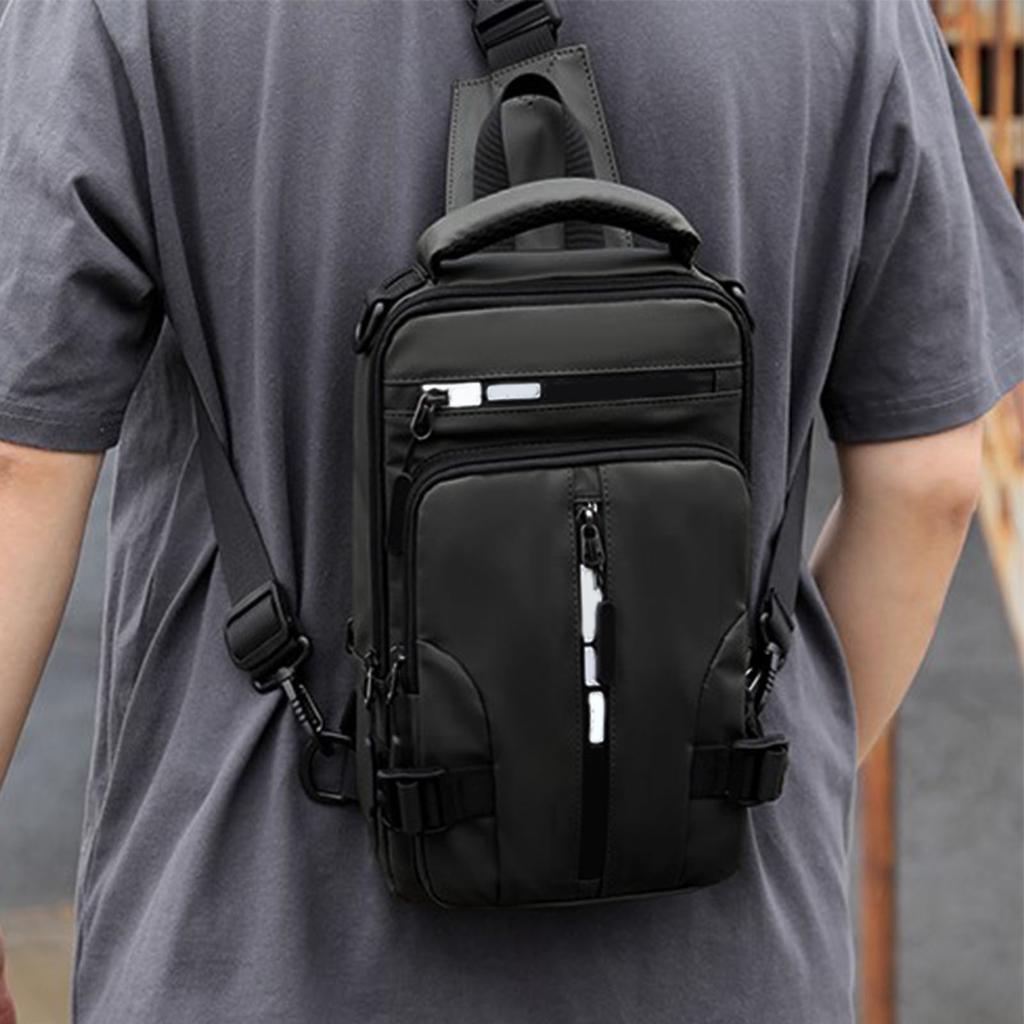Sports Backpack Multipurpose Large Capacity Casual Fashionable Men Travel Backpack for Sports Travel Business Black