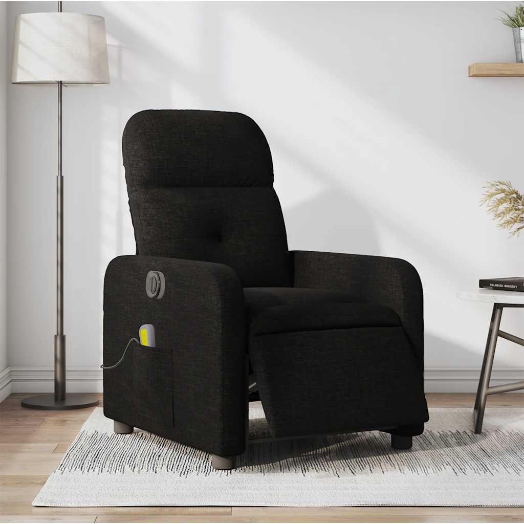 Vidaxl Foldable Massage Armchair, Electric, Black, Fabric