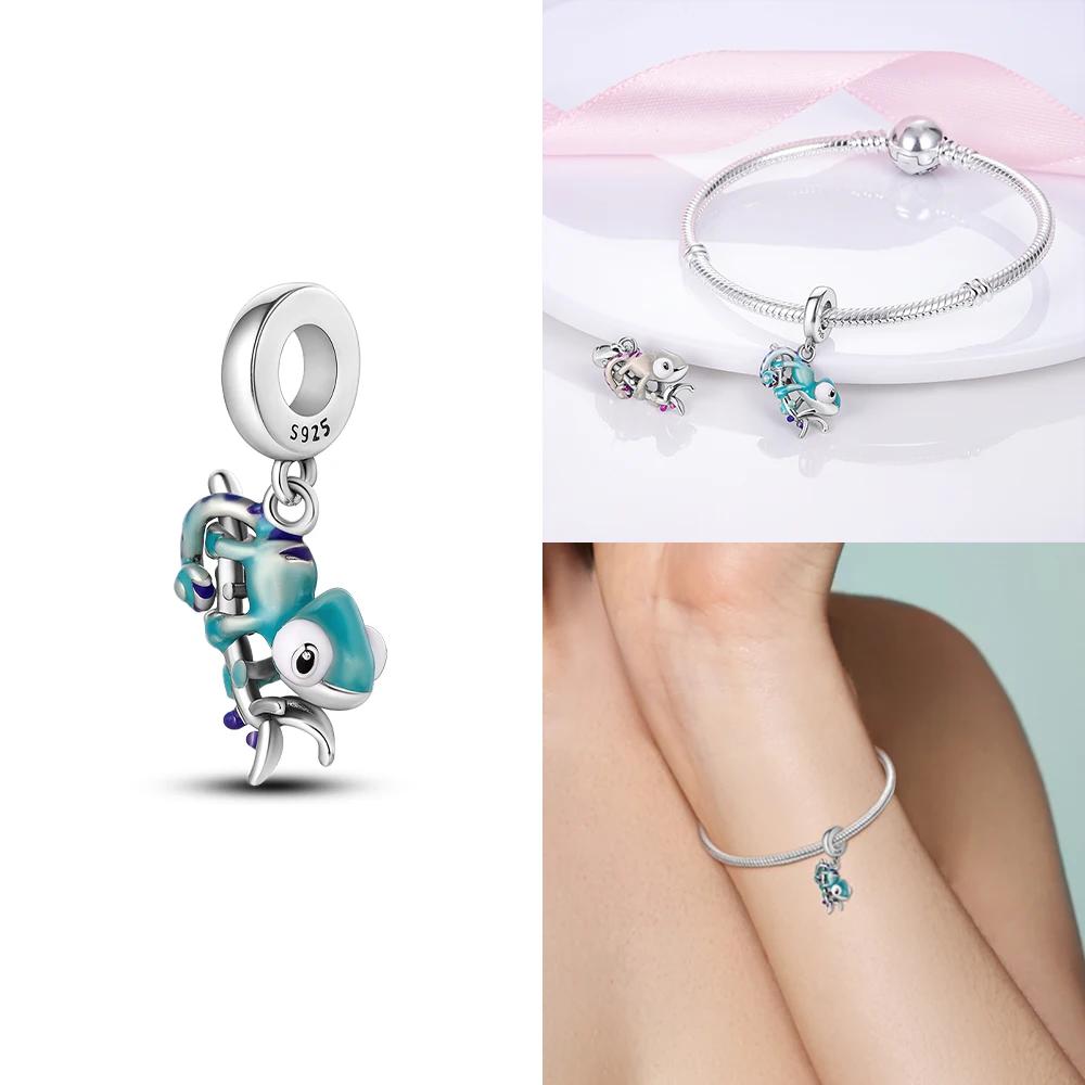 Original Copper Dragon Firefly Butterfly Puppy Heart Plane Travel Charms Beads Fit Bracelet Zircon For Women Gift