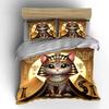 "Egyptian Cat Royalty Decoration Set" Exquisite three-piece bedding set gift for kids and adults