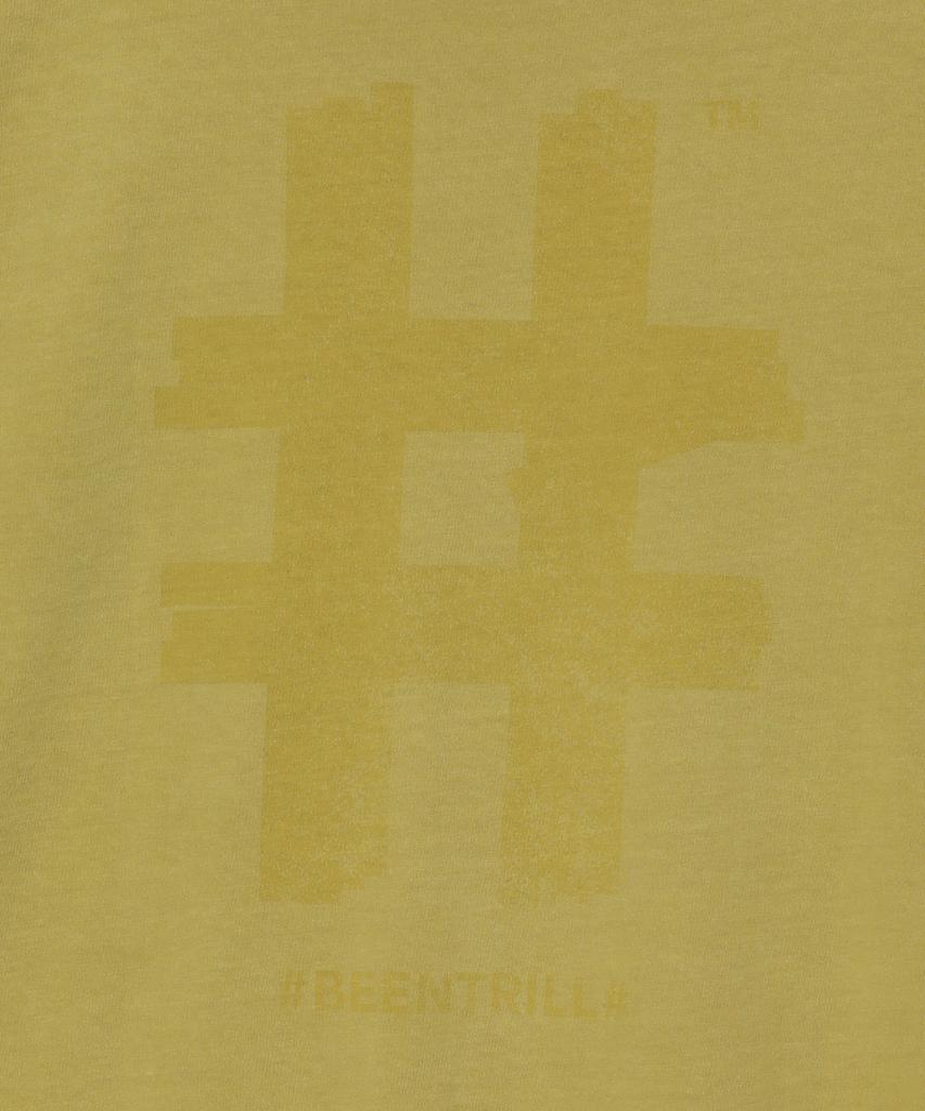 BEENTRILL Vintage Stamp Hashtag Dyed Short Sleeve T-Shirt (Mustard)
