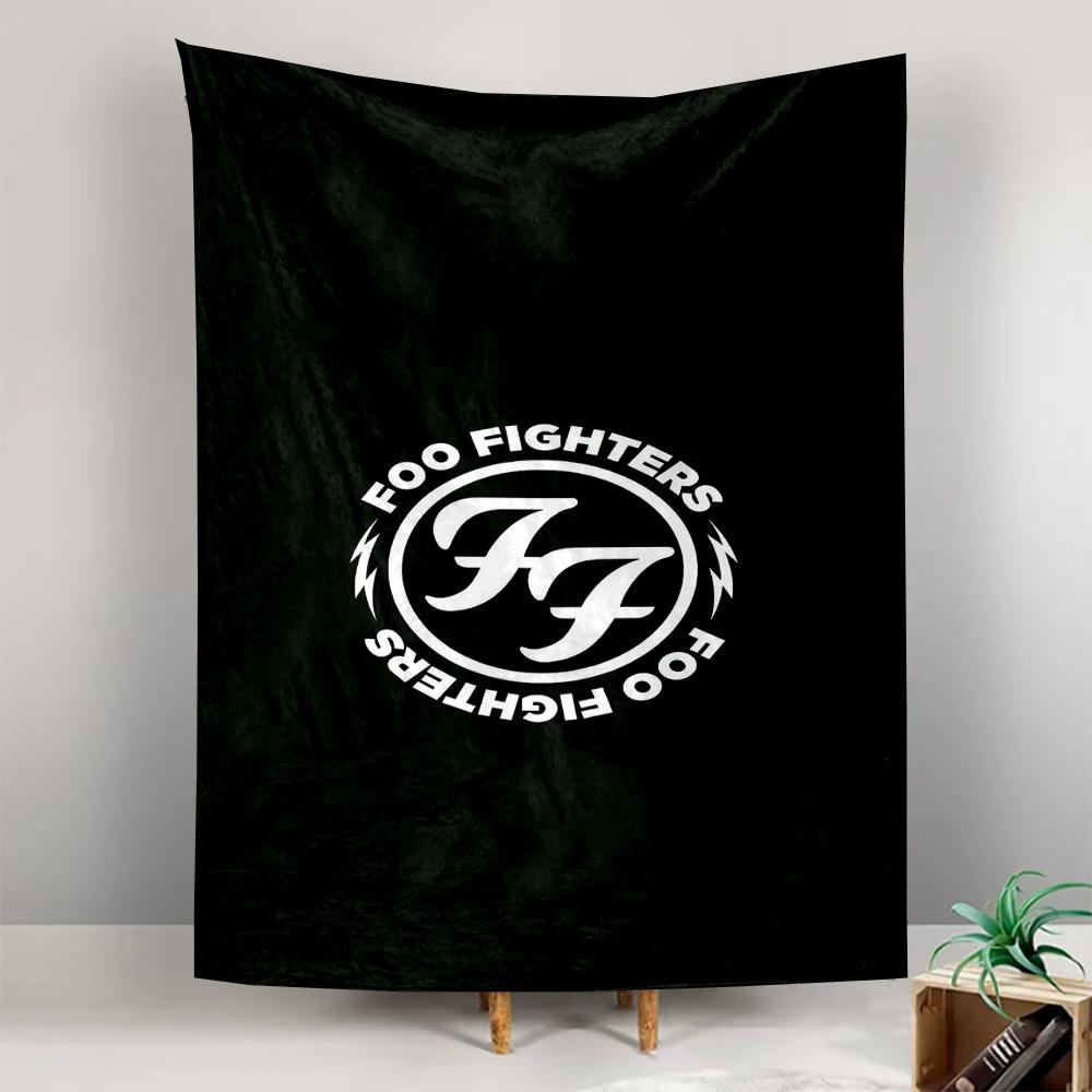 "Foo Fighters Band Logo Black Design Patterned tapestry for bedroom and living room home decor"