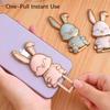 Slide-Push Bunny Phone Stand With Adhesive Back - Foldable Desktop Holder For Hands-Free Viewing