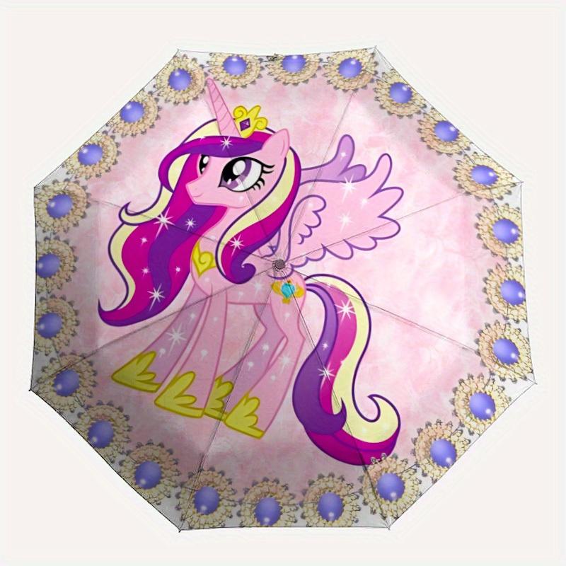 

1pc Enchanted Pony Automatic Umbrella 8-Bone Design Compact Gear for Outdoor Travel, Perfect Helloween Chrismas Gift for Friends or Family yy250829159