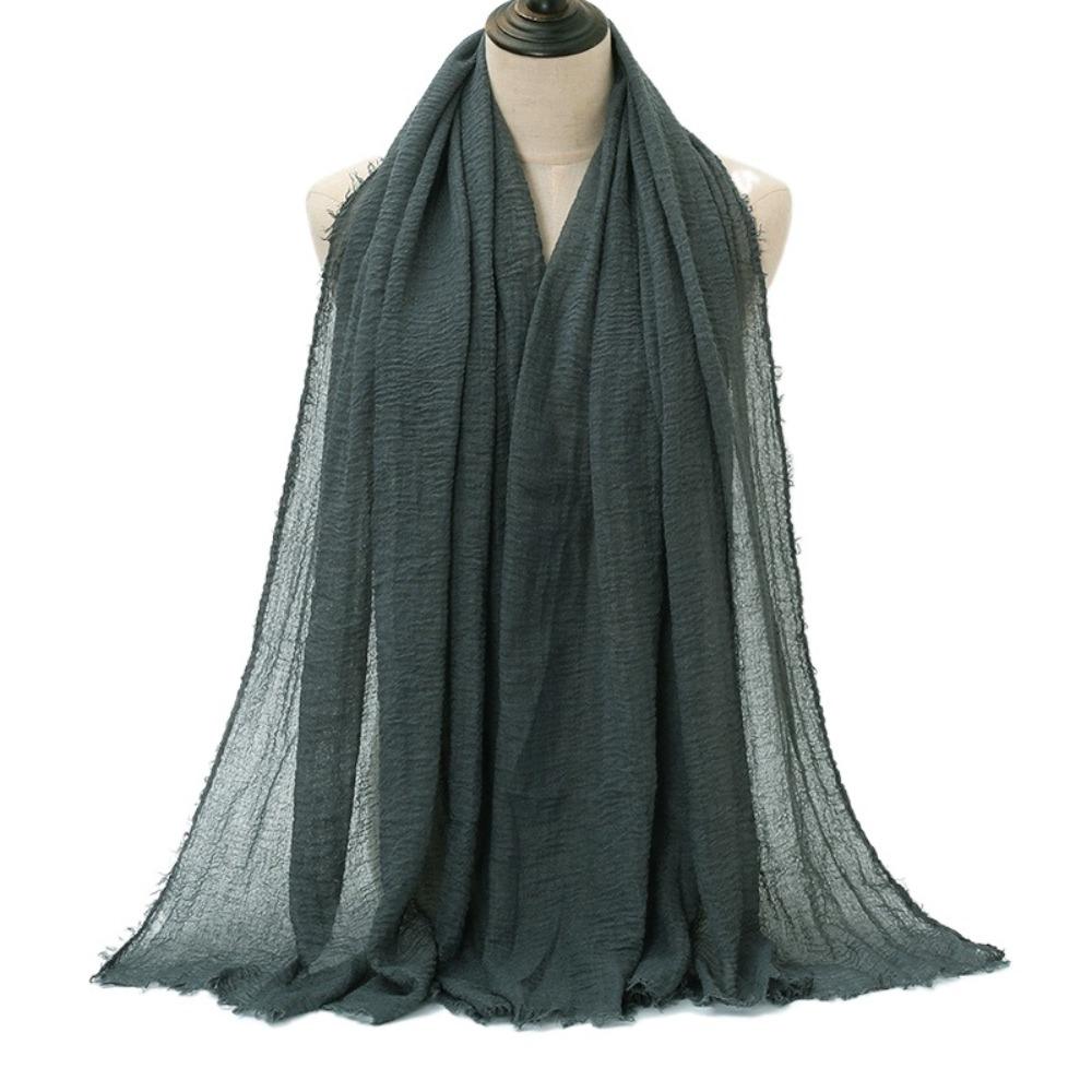 Wrinkle Pleated Plain Hijab 10 Colors Ripple Hijab Women Scarves Veil Crinkle Hijab Scarf