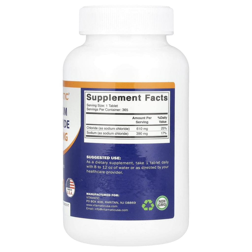 Sodium Chloride, 1,000Mg, 365 Tablets