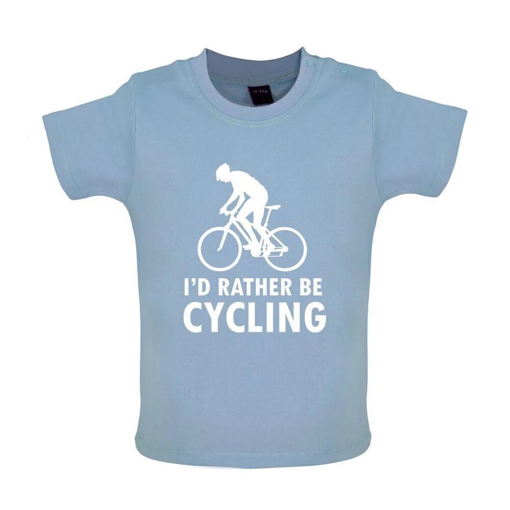 

I D Rather Be Cycling -Baby Kids Boys Girls Unisex T-Shirt / Romper Tees Top- Cycle Equipt Bicycle Bikes 120