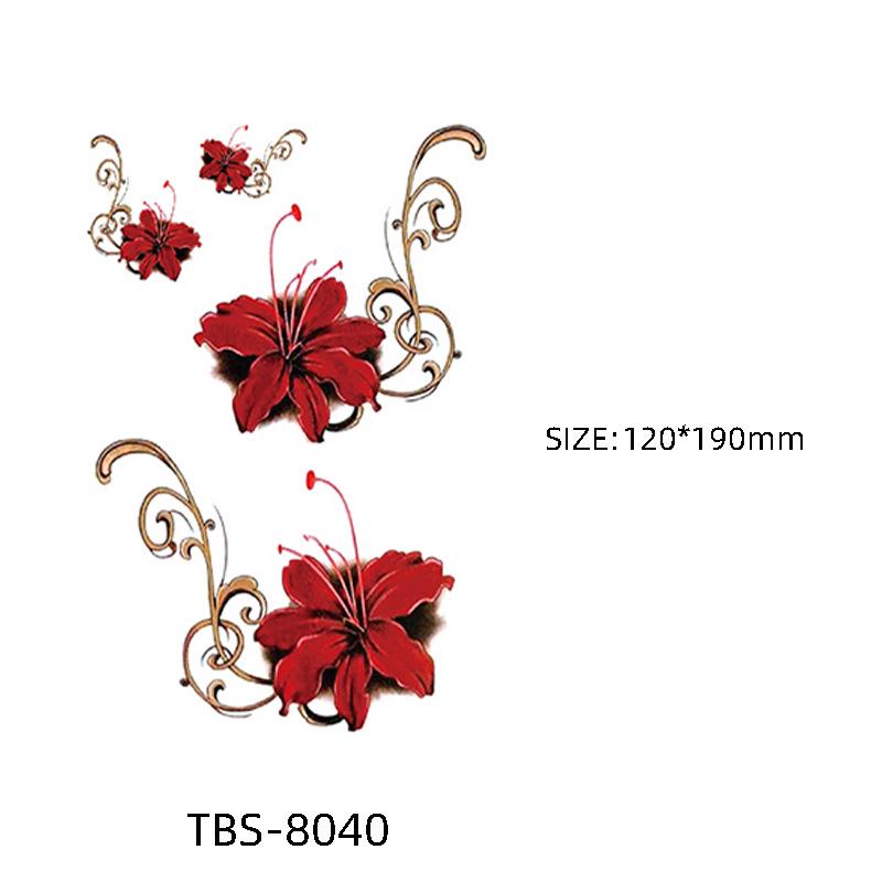 Waterproof Semi-Permanent Black & White Totem Flower Tattoo Stickers