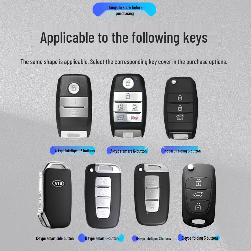 Kia Key Bag for K3 K4 K5, KX3 KX5/7, Sportage, Sorento, Niro, Kaicheng - Unisex Shell Buckle