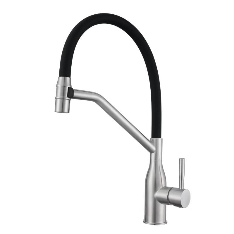 TLXT 3-in-1 Brushed Stainless Steel Kitchen Faucet