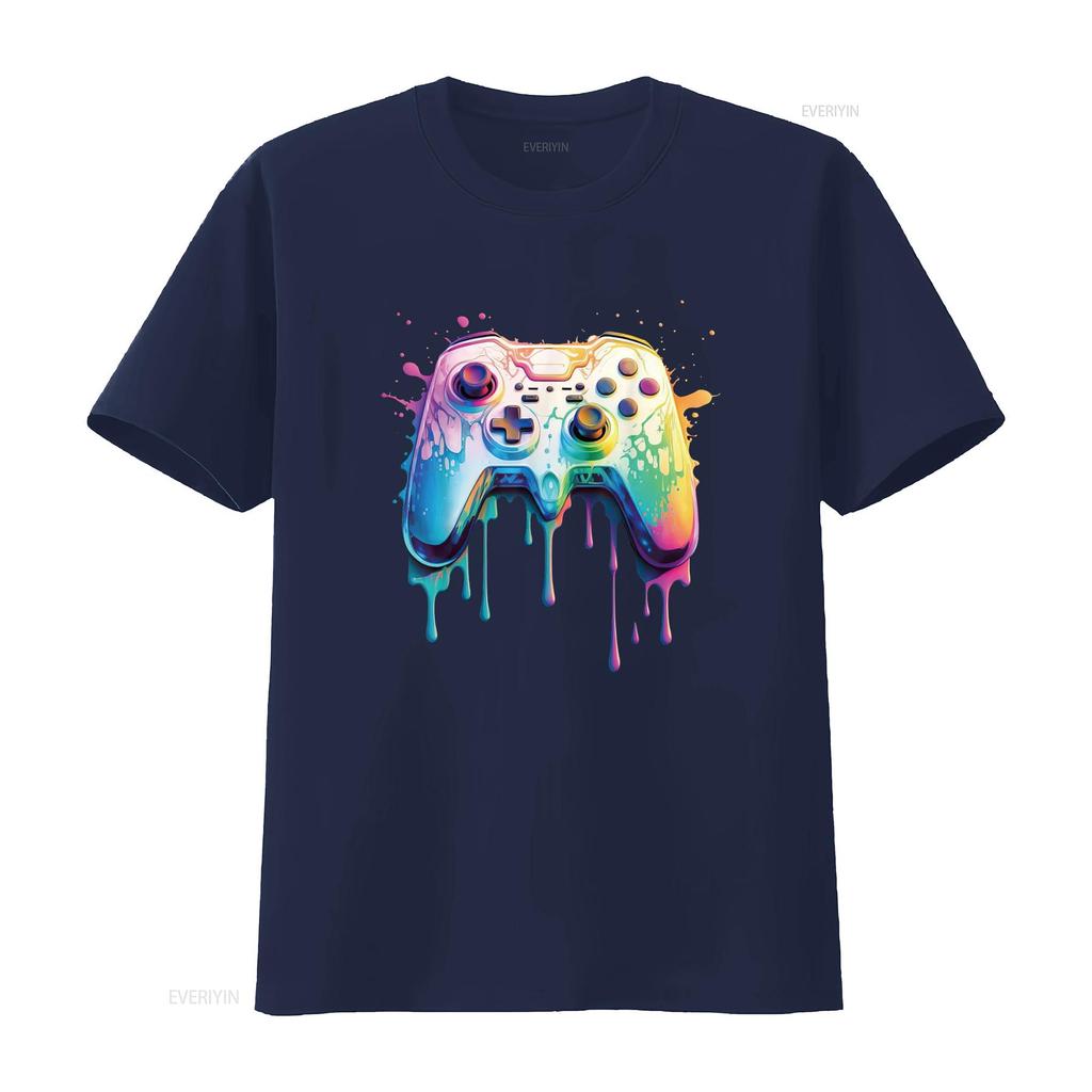 Gamer Video Game Colorful Lover T Shirt vintage Washed Breathable Top For Everyday Wear Soft Casual Stylish homme Unisex