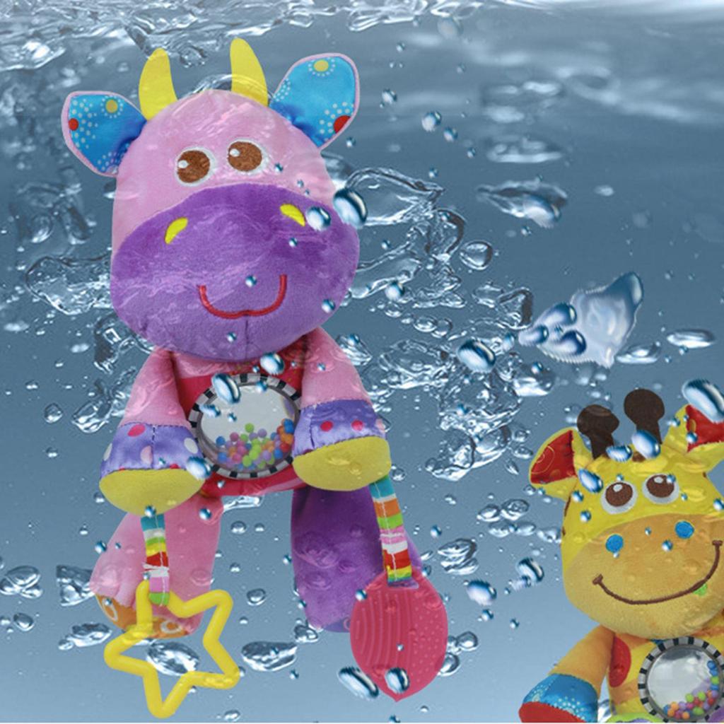 Cute Baby Hanging Rattle Toy, with Sound, Activity Wind Chimes Colorful Plush Toys for Cribs