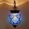 Blue Mosaic Glass Wall Lamp - Handcrafted Home Decor Lighting Fixture (Pack of 1)