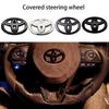ABS For Toyota Coorolla Camry reiz RAV4 Crown Avalon CHR steering wheel logo airbag car logo sticker label modified accessories