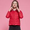 White Duck Down Light and Thin Round Neck Down Jacket Women's V-neck Warm Liner Short Jacket Autumn and Winter Women's Clothing Collarless Large Size